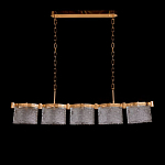 Люстра линейная с текстурными овальными абажурами Splendor Palace Style варинант исполнения - 2 | Loft Concept в Краснодаре