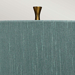 Настольная лампа с коническим дымчато-зелёным абажуром из искусственного шёлка Quintiesse варинант исполнения - 4 | Loft Concept в Краснодаре