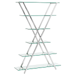 Стеллаж со стеклянными полками на стальном каркасе X-ray варинант исполнения - 1 | Loft Concept в Краснодаре