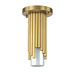 Потолочный светильник латунного цвета с цилиндрическим белым матовым плафоном Elstead Lighting варинант исполнения - 8 | Loft Concept в Краснодаре