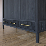 Большой Шкаф Primo Черный дуб с 3 дверьми и 3 выдвижными ящиками варинант исполнения - 6 | Loft Concept в Краснодаре