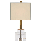 Настольная лампа прямоугольная на прозрачном основании Charm and Luxury варинант исполнения - 3 | Loft Concept в Краснодаре