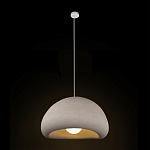 Подвесной светильник с куполообразным белым фактурным абажуром Sergey Makhno варинант исполнения - 3 | Loft Concept в Краснодаре