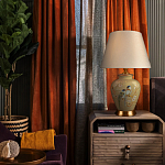 Настольная лампа бежевая с изображением птиц Slip Away варинант исполнения - 5 | Loft Concept в Краснодаре