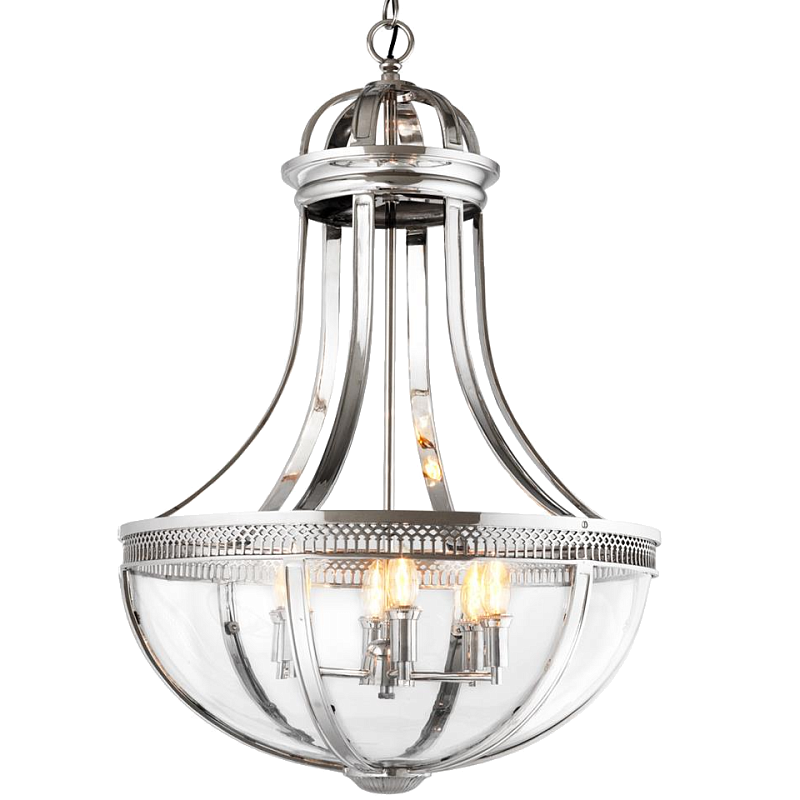 Люстра Lantern Capitol Hill L Nickel Никель Прозрачный (Transparent) в Краснодаре | Loft Concept 