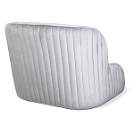 Барный стул со спинкой и подлокотниками на 4-х деревянных ножках Серый Велюр Ava Charm варинант исполнения - 3 | Loft Concept в Краснодаре