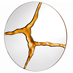 Зеркало кругле с декоративной золотой вставкой Golden Tree варинант исполнения - 1 | Loft Concept в Краснодаре