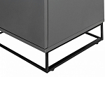 Шкаф-витрина цвета графит с полками и стеклянной дверью Strict Lines варинант исполнения - 5 | Loft Concept в Краснодаре