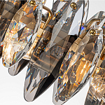 Люстра подвесная с овальными подвесками из стекла дымчатого цвета Harlow Crystal Round варинант исполнения - 7 | Loft Concept в Краснодаре