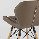 Стул с коричневым сиденьем из экокожи JEROEN варинант исполнения - 6 | Loft Concept в Краснодаре