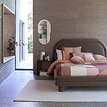 Зеркало овальное Curved Furniture бежевое варинант исполнения - 4 | Loft Concept в Краснодаре