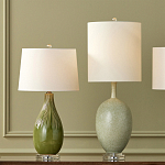 Настольная лампа зеленая грушевидной формы Rich Green Glaze варинант исполнения - 4 | Loft Concept в Краснодаре