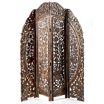 Ширма с  орнаментом ручная резьба Indian Antique Furniture варинант исполнения - 1 | Loft Concept в Краснодаре