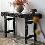 Черная резная консоль в Китайском стиле из массива Black Dragon Console варинант исполнения - 2 | Loft Concept в Краснодаре