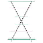 Стеллаж со стеклянными полками на стальном каркасе X-ray варинант исполнения - 2 | Loft Concept в Краснодаре