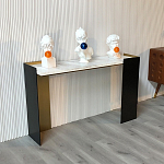 Консоль прямоугольная с основанием чёрного и золотого цвета Wrap варинант исполнения - 2 | Loft Concept в Краснодаре