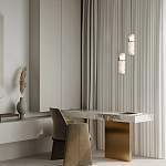 Подвесной светильник с цилиндрическим плафоном из белого алебастра Cryptocrystalline Stone варинант исполнения - 9 | Loft Concept в Краснодаре