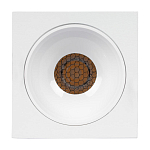 Встраиваемый спот светодиодный квадаратный белого цвета с круглым углублением Ombra Lux  варинант исполнения - 2 | Loft Concept в Краснодаре