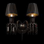 Бра с двумя черными абажурами и декоративными подвесками Lustre Reverie варинант исполнения - 1 | Loft Concept в Краснодаре