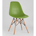 Пластиковый стул на ножках из массива бука Eames Green варинант исполнения - 1 | Loft Concept в Краснодаре