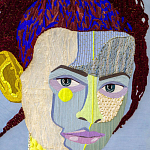 Картина с вышивкой Портрет wall panel People with the yellow ear 2 варинант исполнения - 1 | Loft Concept в Краснодаре