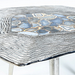 Кофейный стол со столешницей из агата Agate Design Blue  варинант исполнения - 2 | Loft Concept в Краснодаре
