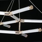 Люстра с геометрической конструкцией из вытянутых цилиндрических плафонов Hex Scaffold  варинант исполнения - 8 | Loft Concept в Краснодаре