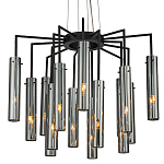 Люстра со стеклянными цилиндрическими плафонами Luminous Cylinders Smoky варинант исполнения - 1 | Loft Concept в Краснодаре