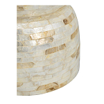 Приставной столик с мозаичным рисунком из раковин устриц Bone Inlay варинант исполнения - 3 | Loft Concept в Краснодаре