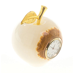 Часы настольные в виде яблока из натурального камня Оникс Stone Clock варинант исполнения - 6 | Loft Concept в Краснодаре