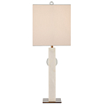 Настольная лампа из мрамора с тканевым прямоугольным абажуром Eternity варинант исполнения - 4 | Loft Concept в Краснодаре