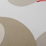 Подушка декоративная хлопковая бежевого цвета с абстрактным принтом Elysian Flow Sand варинант исполнения - 3 | Loft Concept в Краснодаре