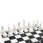 Шахматы классические с белой доской из натурального камня Мрамор Decorative Thematic Chess варинант исполнения - 2 | Loft Concept в Краснодаре