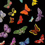 Картина ручная вышивка бисером Бабочки Butterflies and Light Bulb варинант исполнения - 4 | Loft Concept в Краснодаре