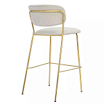 Стул барный широкой полукруглой спинкой на золотистых ножках Chair Smooth Shapes варинант исполнения - 3 | Loft Concept в Краснодаре