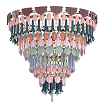 Люстра круглая с декором из разноцветных элементов в виде листьев Changing Seasons варинант исполнения - 1 | Loft Concept в Краснодаре