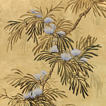 Обои ручная роспись Silk Tree Original colourway on Gold Bullion gilded paper варинант исполнения - 2 | Loft Concept в Краснодаре