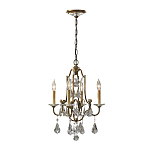 Люстра с 4-мя лампами и стеклянными подвесками в классическом стиле Feiss варинант исполнения - 2 | Loft Concept в Краснодаре