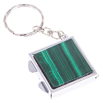 Зеркало брелок складное двухстороннее из натурального камня Малахит Stone Mirrors варинант исполнения - 4 | Loft Concept в Краснодаре