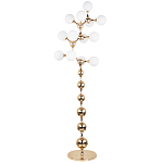 Торшер с плафонами из стеклянных шаров Pearls Suspension Gold Floor Lamp варинант исполнения - 1 | Loft Concept в Краснодаре