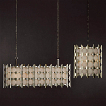 Подвесной светильник в форме цилиндра с фактурным серебряным каркасом и тканевым абажуром Silver Honeycomb варинант исполнения - 3 | Loft Concept в Краснодаре