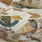 Чехол на подушку с кисточками и вышивкой птиц Ethnic mix Birds Rect варинант исполнения - 7 | Loft Concept в Краснодаре