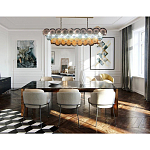 Люстра овальная с каскадом из разноцветных круглых подвесов Key Lustar варинант исполнения - 2 | Loft Concept в Краснодаре