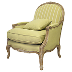 Кресло Ava Classical Armchair green striped flax варинант исполнения - 3 | Loft Concept в Краснодаре
