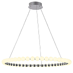 Люстра светодиодная кольцевая с круглыми плафонами белого цвета PEARLS Suspension 80 варинант исполнения - 2 | Loft Concept в Краснодаре