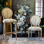 Барный стул из массива бука светло-зеленый с растительным орнаментом Raffael Angel Green Bar stool варинант исполнения - 8 | Loft Concept в Краснодаре