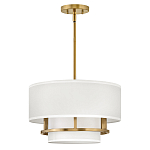 Потолочный светильник с двухслойным белым текстильным абажуром Hinkley варинант исполнения - 15 | Loft Concept в Краснодаре