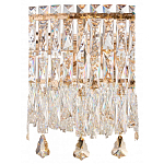 Люстра круглая с хрустальными подвесками на золотистом каркасе Roul Crystal Light варинант исполнения - 10 | Loft Concept в Краснодаре