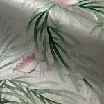 Обои ручная роспись Silk Tree Colourway SC-92 on Crackled Silver on Shell Pink metallic silk варинант исполнения - 1 | Loft Concept в Краснодаре