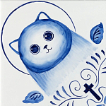 Плитка с узором Котики варинант исполнения - 2 | Loft Concept в Краснодаре